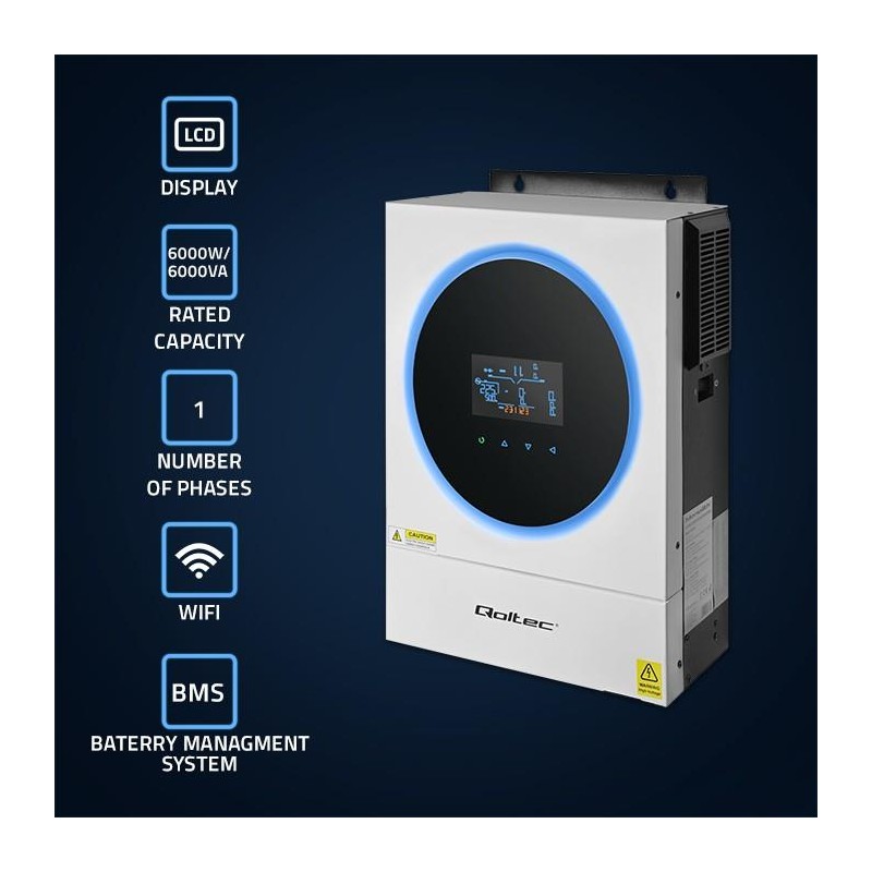 Hybrydowy inwerter solarny Off-Grid 6kVA | 6kW | 120A | MPPT… | PartsPC.pl