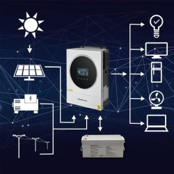 Hybrydowy inwerter solarny Off-Grid 4kVA | 4kW | 120A | MPPT… | PartsPC.pl