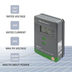 Solarny regulator ładowania MPPT z czujnikiem temperatury  2… | PartsPC.pl
