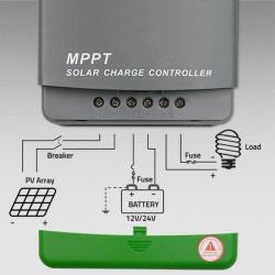 Solarny regulator ładowania MPPT z czujnikiem temperatury  2… | PartsPC.pl