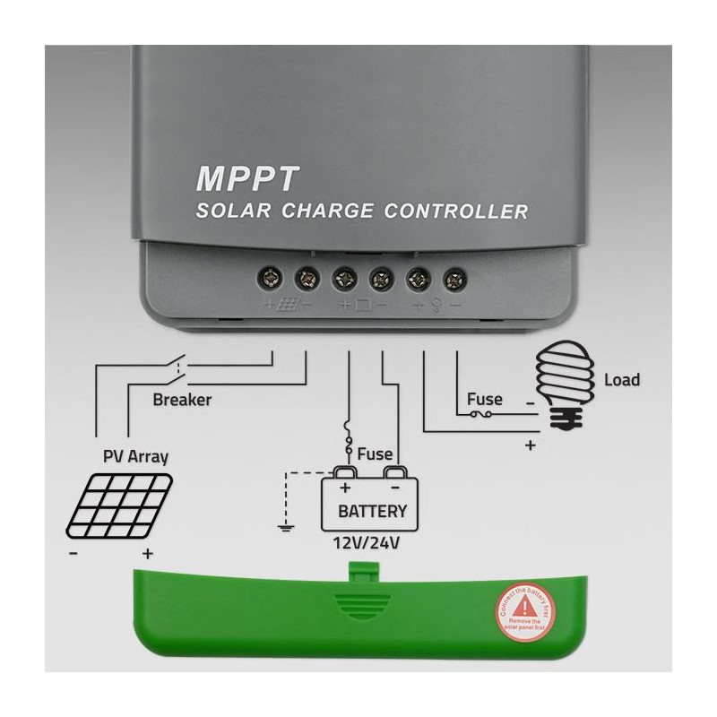 Solarny regulator ładowania MPPT z czujnikiem temperatury  2… | PartsPC.pl