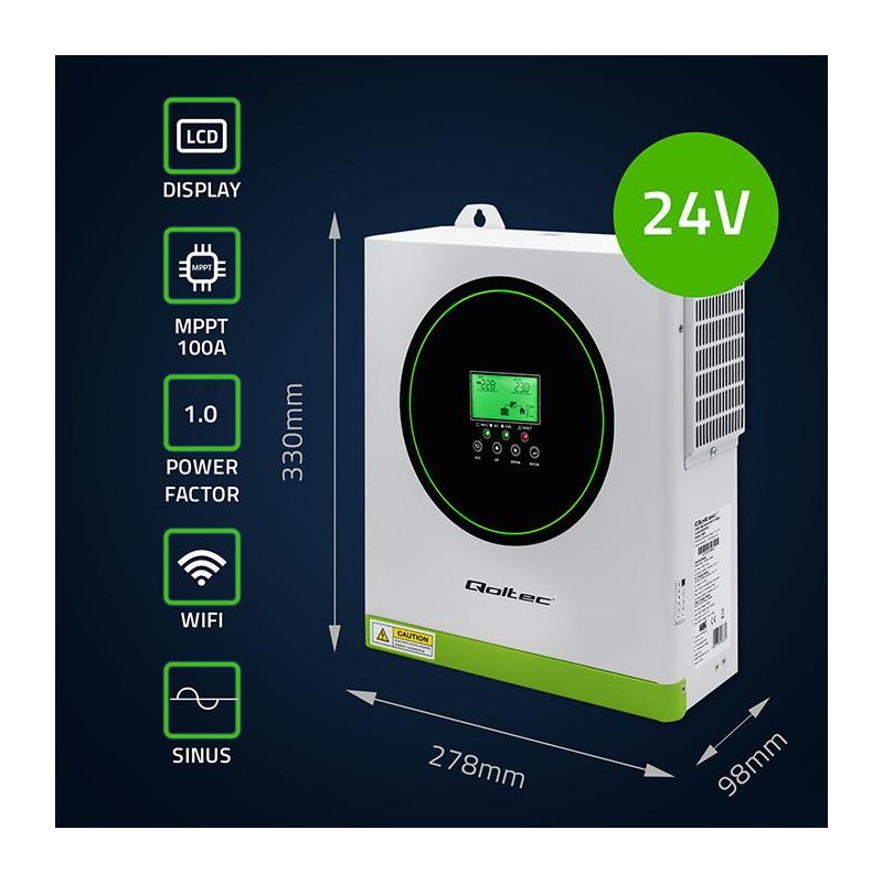 Hybrydowy Inwerter solarny Off-Grid 3500W | 100A | 24V | MPP… | PartsPC.pl