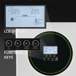 Inwerter solarny Qoltec hybrydowy Off-Grid 3500W | 100A | 24… | PartsPC.pl