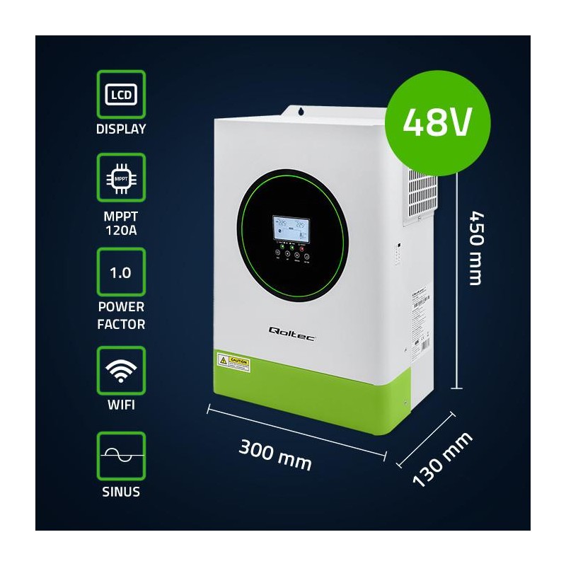 Hybrydowy Inwerter solarny Off-Grid  6200W | 120A | 48V | MP… | PartsPC.pl