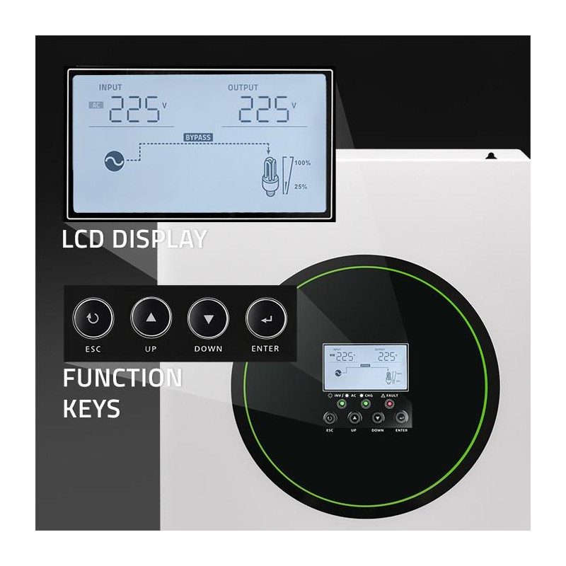 Hybrydowy Inwerter solarny Off-Grid  6200W | 120A | 48V | MP… | PartsPC.pl