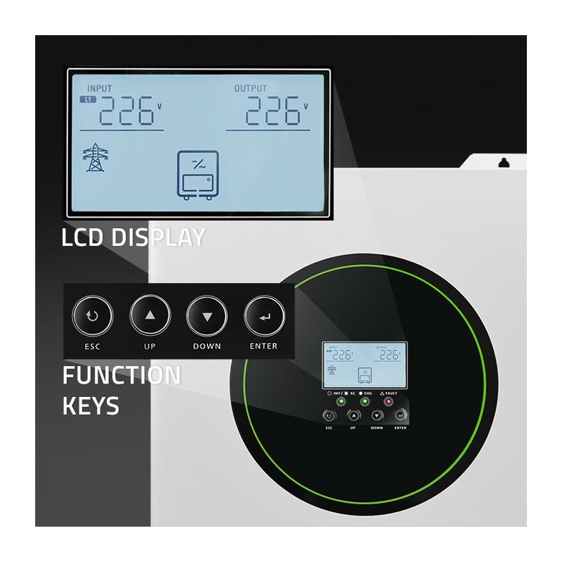 Hybrydowy Inwerter solarny Off-Grid 11000W | 160A | 48V | MP… | PartsPC.pl