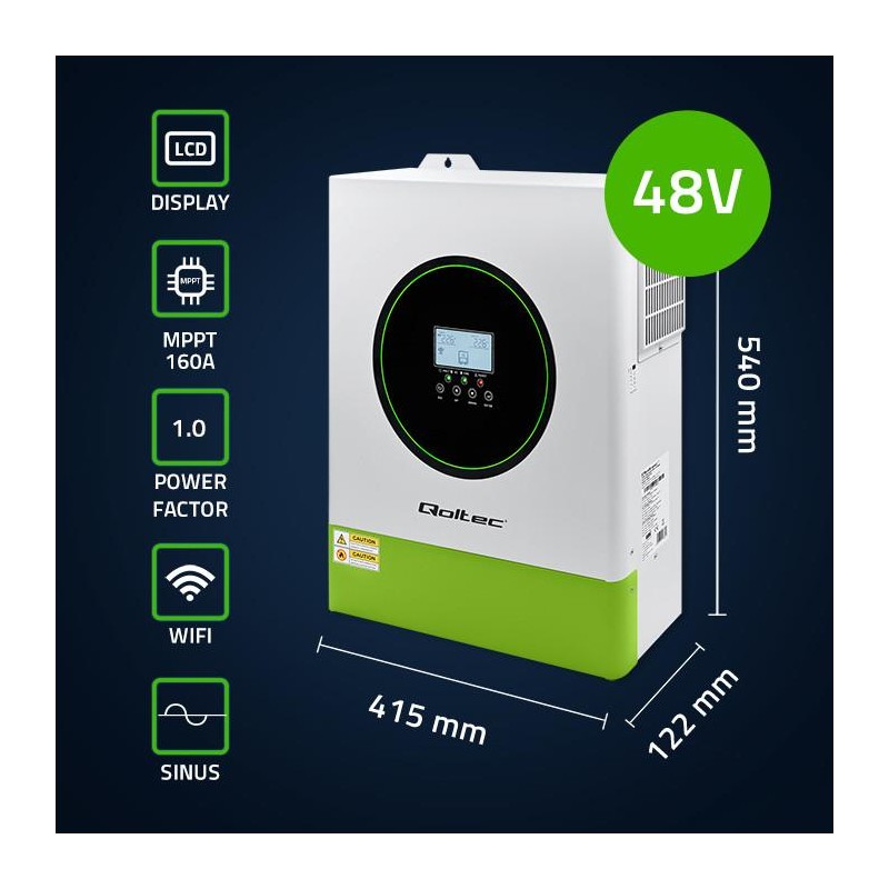 Hybrydowy Inwerter solarny Off-Grid 11000W | 160A | 48V | MP… | PartsPC.pl
