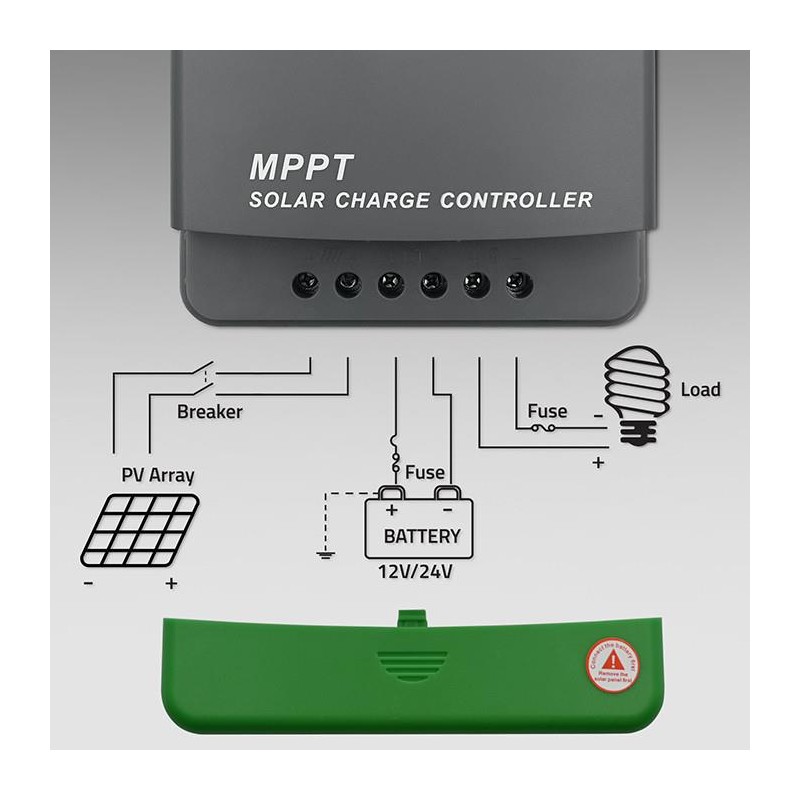 Regulator ładowania MPPT Qoltec solarny z czujnikiem tempera… | PartsPC.pl
