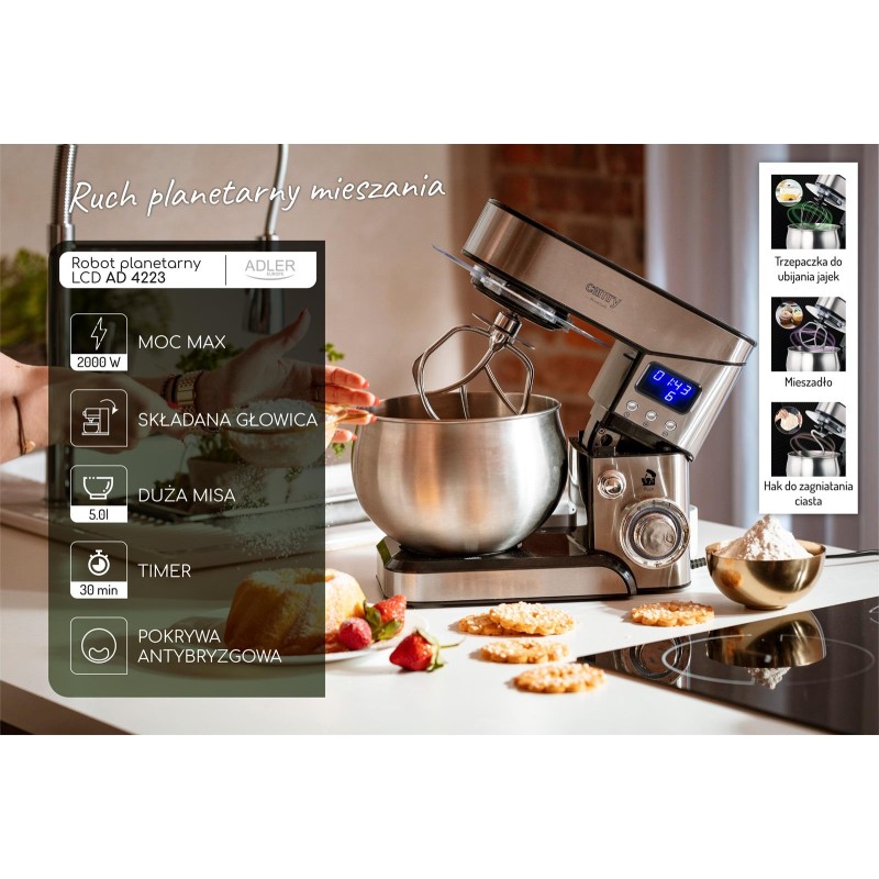 Robot planetarny Camry CR 4223 LCD 2000W 5L