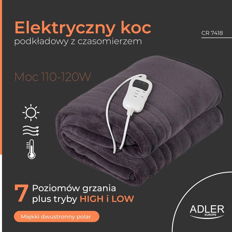 Koc elektryczny nakładany Camry CR 7418 | PartsPC.pl