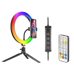 Lampa pierścieniowa RGB Tracer RING 26cm ze statywem | PartsPC.pl