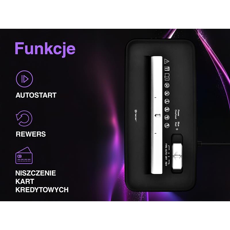 Niszczarka Tracer Edgy 10L | PartsPC.pl