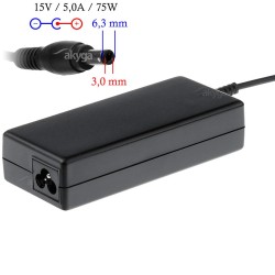 Zasilacz sieciowy Akyga AK-ND-14 do notebooka 15V/5,0A 75W 6… | PartsPC.pl