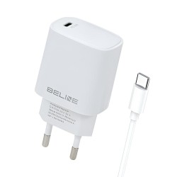 Ładowarka sieciowa Beline 20W 1xUSB-C PD 3.0+kabel USB-C - b… | PartsPC.pl