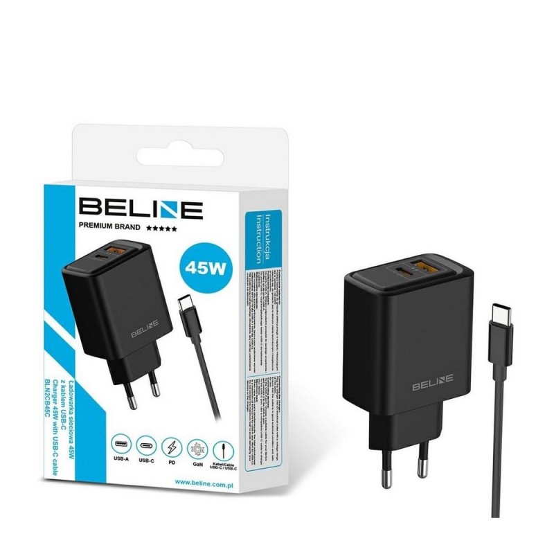 Ładowarka sieciowa Beline 45W 1xUSB-C + 1xUSB GaN PD 3.0 QC … | PartsPC.pl