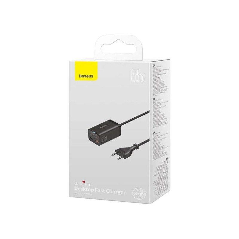 Ładowarka sieciowa Baseus GaN3 Pro CCGP040101 65W z 2 gniazd… | PartsPC.pl