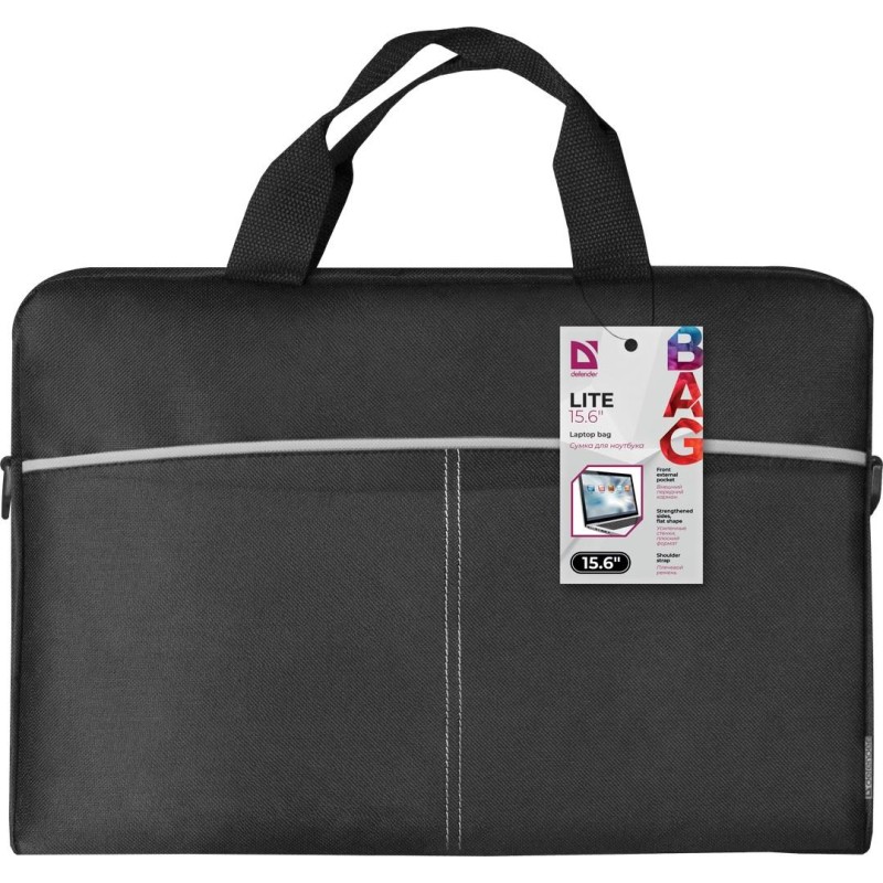 Torba do notebooka Defender LITE 15.6" czarno-szara | PartsPC.pl