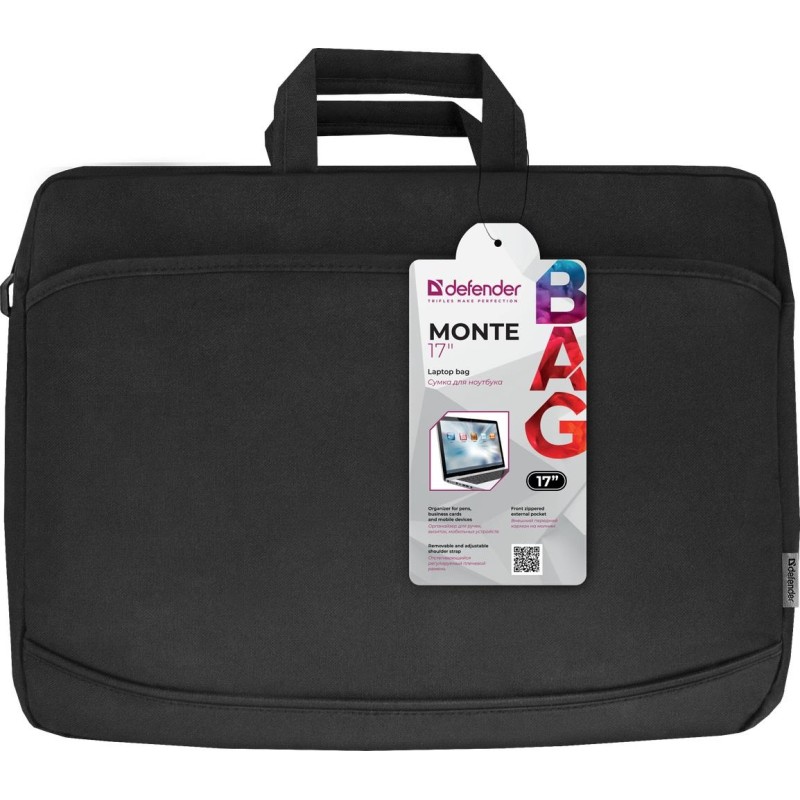 Torba do notebooka Defender MONTE 17.3" czarna | PartsPC.pl