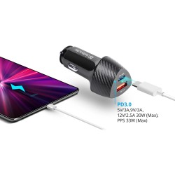 Ładowarka samochodowa Defender UCA-92 USBx1 USB-Cx1 QC, PD p… | PartsPC.pl