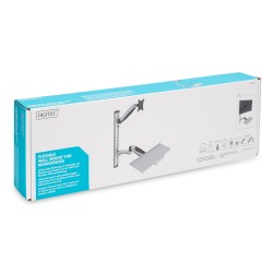 Ramię naścienne pojedyncze DIGITUS, 1xLCD + klawiatura, max.… | PartsPC.pl