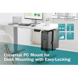 Uchwyt DIGITUS do montażu PC pod biurkiem z mechanizmem Easy… | PartsPC.pl