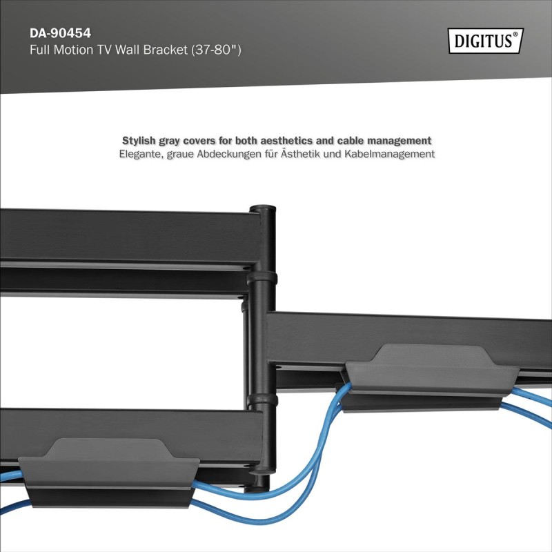 Uchwyt ścienny DIGITUS do TV 37-80" 60kg max. VESA 600x400 z… | PartsPC.pl