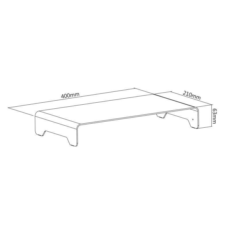 Podstawka DIGITUS pod monitor Slim do 10kg aluminiowa | PartsPC.pl