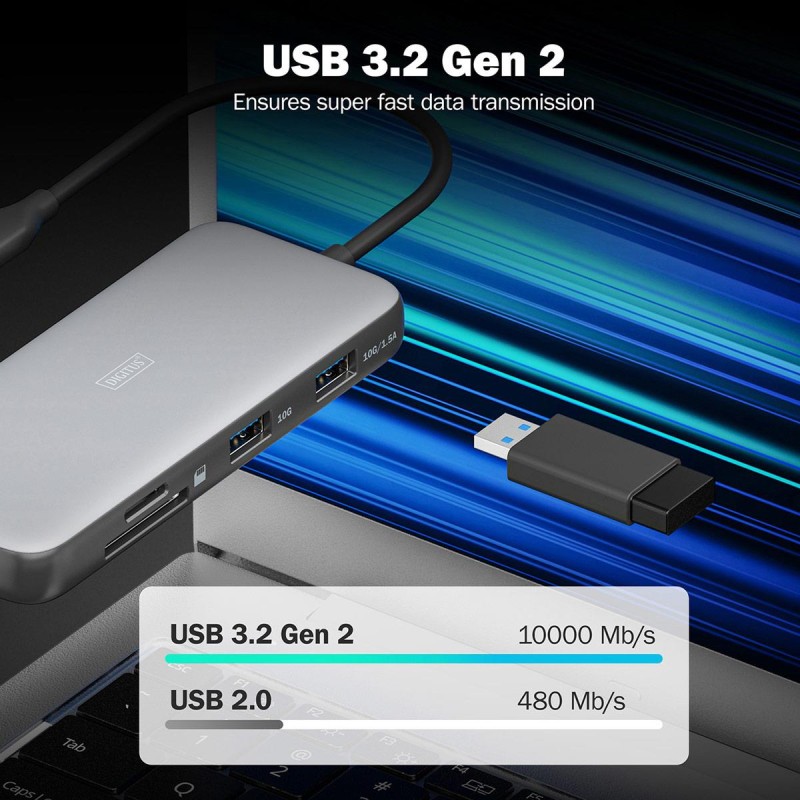 Stacja dokująca DIGITUS USB Typ C 7-portów HDMI 4K/60Hz PD 3… | PartsPC.pl