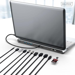 Stacja dokująca DIGITUS USB Typ C 12-portów 2x HDMI 1x Displ… | PartsPC.pl