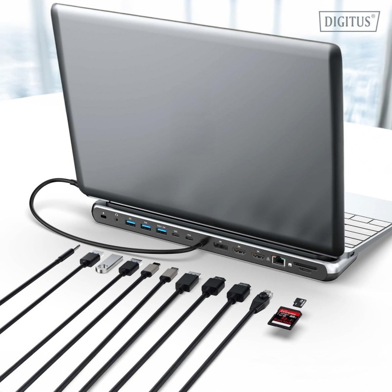 Stacja dokująca DIGITUS USB Typ C 12-portów 2x HDMI 1x Displ… | PartsPC.pl