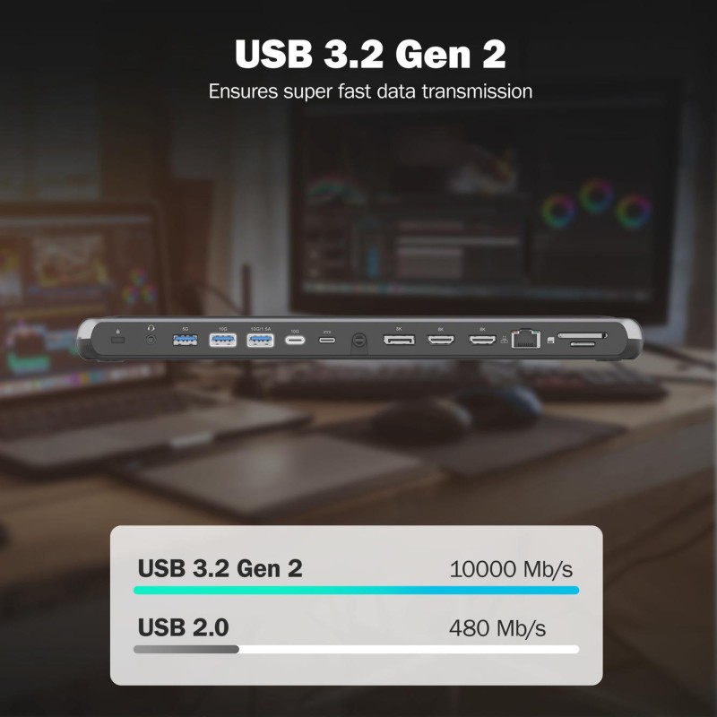 Stacja dokująca DIGITUS USB Typ C 12-portów 2x HDMI 1x Displ… | PartsPC.pl