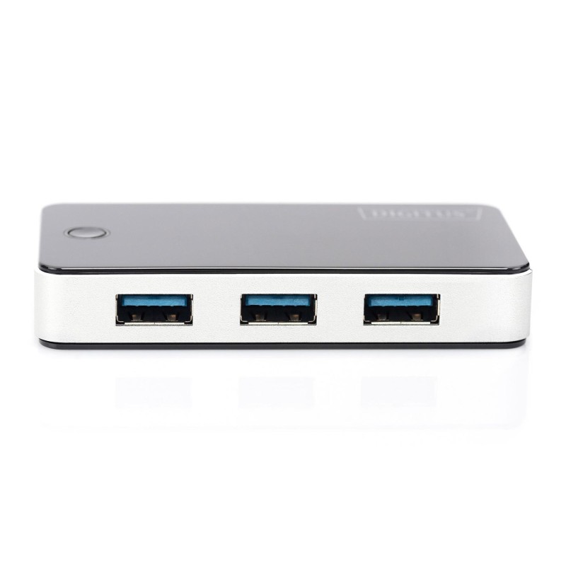 Hub USB DIGITUS DA-70231 4xUSB 3.0 aktywny czarny | PartsPC.pl