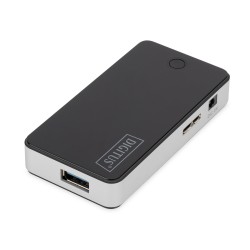 Hub USB DIGITUS DA-70231 4xUSB 3.0 aktywny czarny | PartsPC.pl