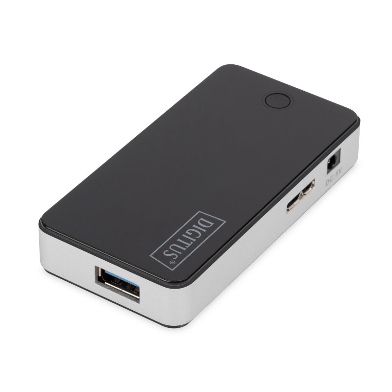 Hub USB DIGITUS DA-70231 4xUSB 3.0 aktywny czarny | PartsPC.pl