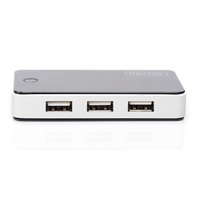 Hub USB DIGITUS DA-70222 7xUSB 2.0, aktywny, czarny | PartsPC.pl