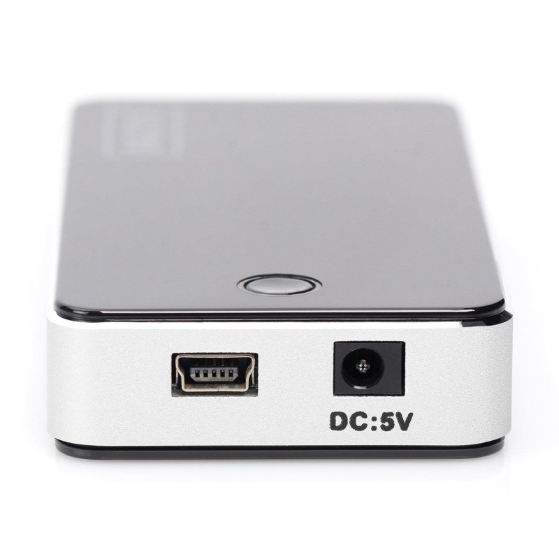 Hub USB DIGITUS DA-70222 7xUSB 2.0, aktywny, czarny | PartsPC.pl