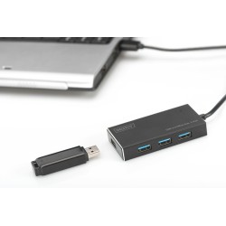 Hub/Koncentrator DIGITUS 4-portowy USB 3.0 SuperSpeed, aktyw… | PartsPC.pl