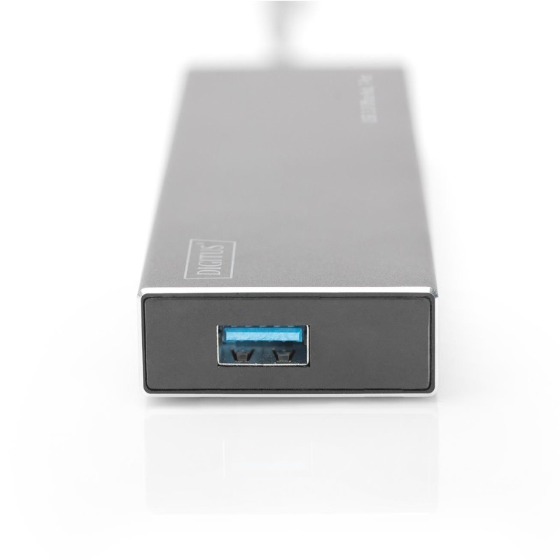 Hub USB 3.0/Koncentrator DIGITUS 7xUSB 3.0 SuperSpeed, aktywny, aluminium