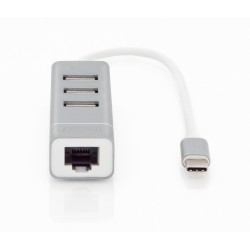 Hub/Koncentrator 3-portowy DIGITUS USB 2.0 HighSpeed Typ C z… | PartsPC.pl