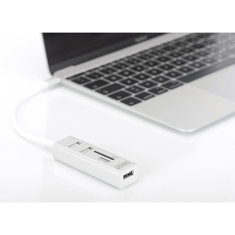 HUB/Koncentrator DIGITUS 3-portowy OTG USB Typ C czytnik kar… | PartsPC.pl