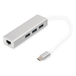 HUB/Koncentrator DIGITUS 3-portowy USB Typ C, USB A HighSpee… | PartsPC.pl