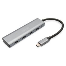 Hub USB Typ C DIGITUS 4-portowy 4x USB Typ C aluminium 5Gbps… | PartsPC.pl