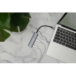 Hub USB Typ C DIGITUS 4-portowy 4x USB Typ C aluminium 5Gbps… | PartsPC.pl