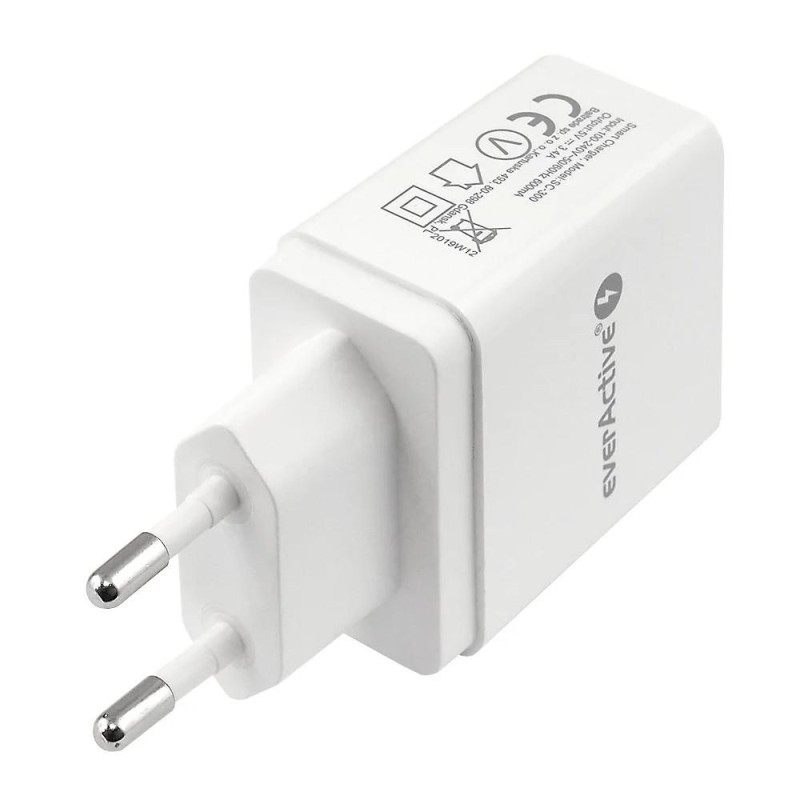 Ładowarka sieciowa everActive SC-300 3xUSB 3,4A | PartsPC.pl