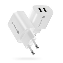 Ładowarka sieciowa everActive SC-220 2x USB 2,4A 12W | PartsPC.pl