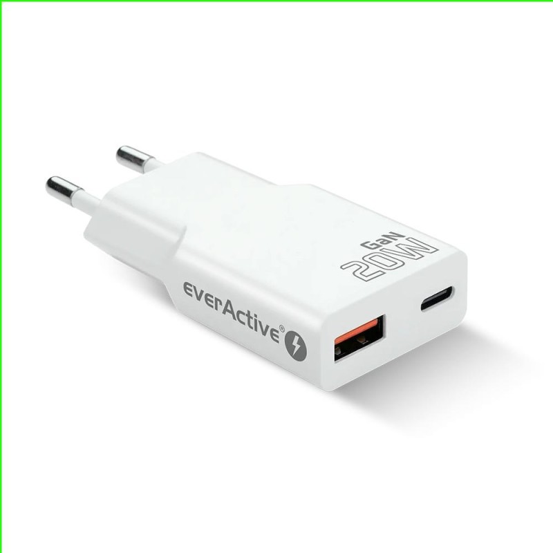 Ładowarka sieciowa everActive GaN SUPER SLIM SC-340Q QC3.0 U… | PartsPC.pl
