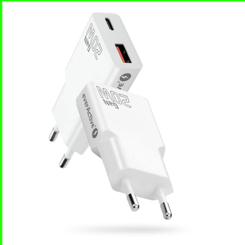Ładowarka sieciowa everActive GaN SUPER SLIM SC-340Q QC3.0 U… | PartsPC.pl