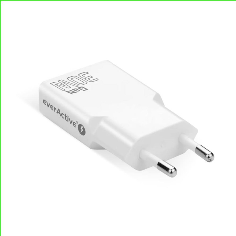 Ładowarka sieciowa everActive GaN SUPER SLIM SC-380Q QC3.0 U… | PartsPC.pl