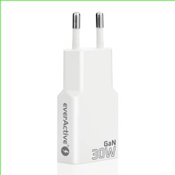 Ładowarka sieciowa everActive GaN SUPER SLIM SC-380Q QC3.0 U… | PartsPC.pl