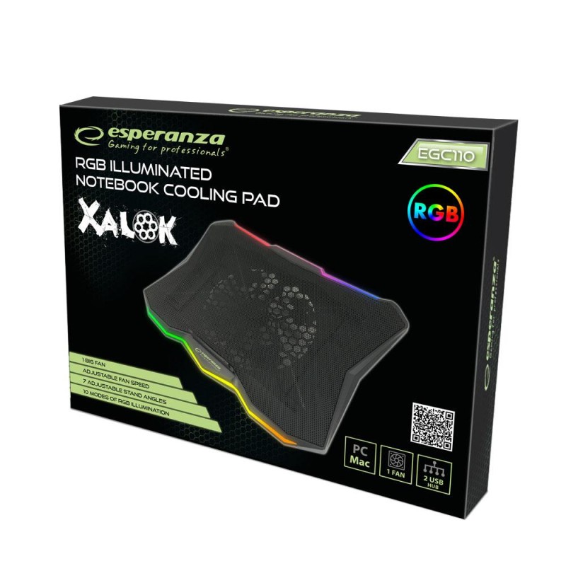 Podstawka chłodząca pod notebook Esperanza EGC110 Led RGB XALOK Gaming